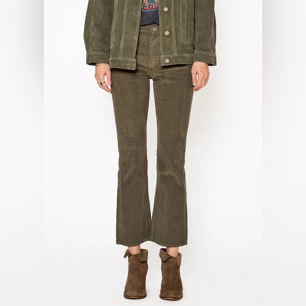 NOEND Denim Farrah Corduroy Kick Flare 26 Sage